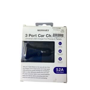 Merkury 3 PORT CAR CHARGER 5.2A Total Output